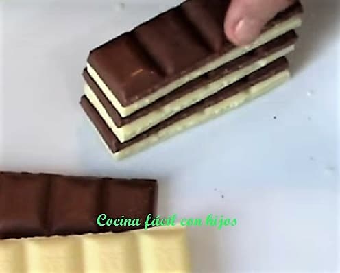 uniendo chocolate