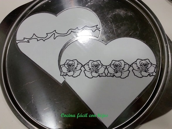 tarta de San Valentín, puzzle encajado