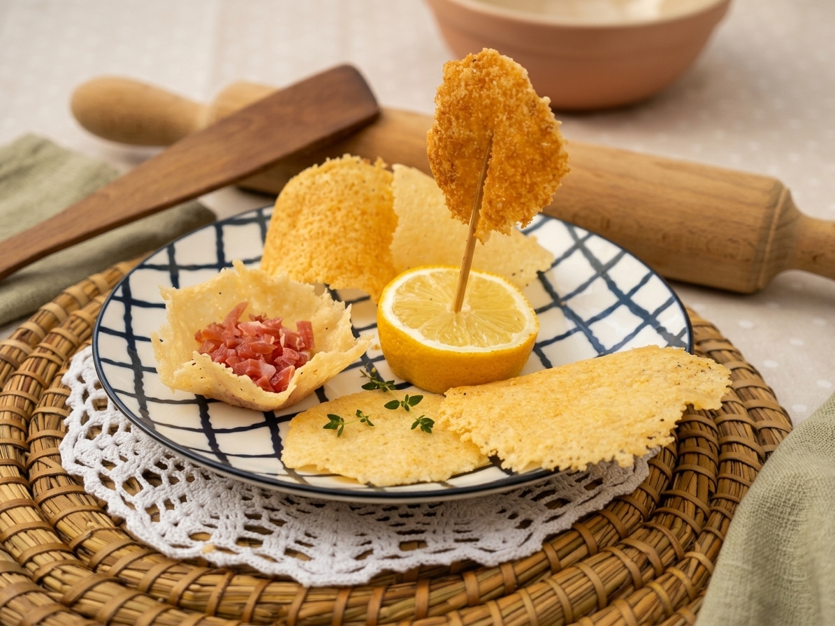 Crujiente de queso: tejas fáciles y rápidas